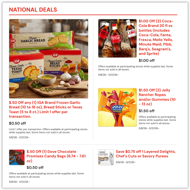 Carlie C's National Coupon Offers